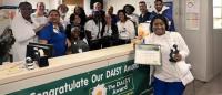 Columbia Nursing student receiving Daisy Award